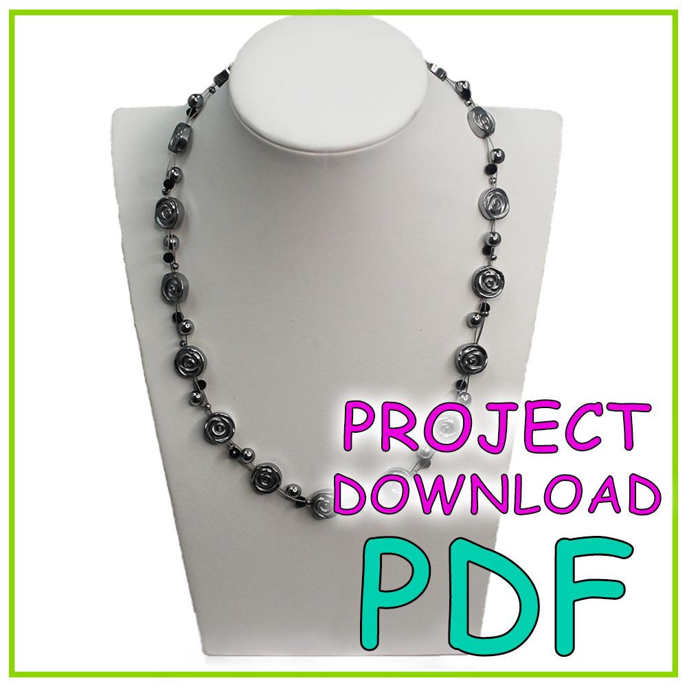 Multi Strand Jewellery with Focal Beads on Tigertail - Download Instructions