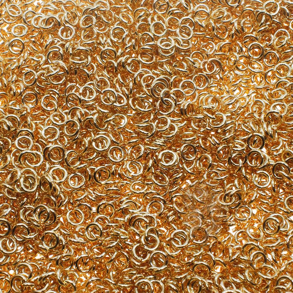 Jump Rings 3x0.6mm 500pcs - Champagne Gold