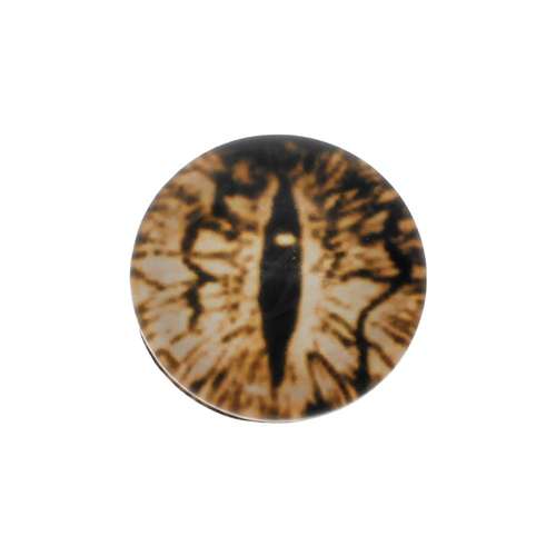 Glass Cabochon 20mm - Dragon Eye tan Colour