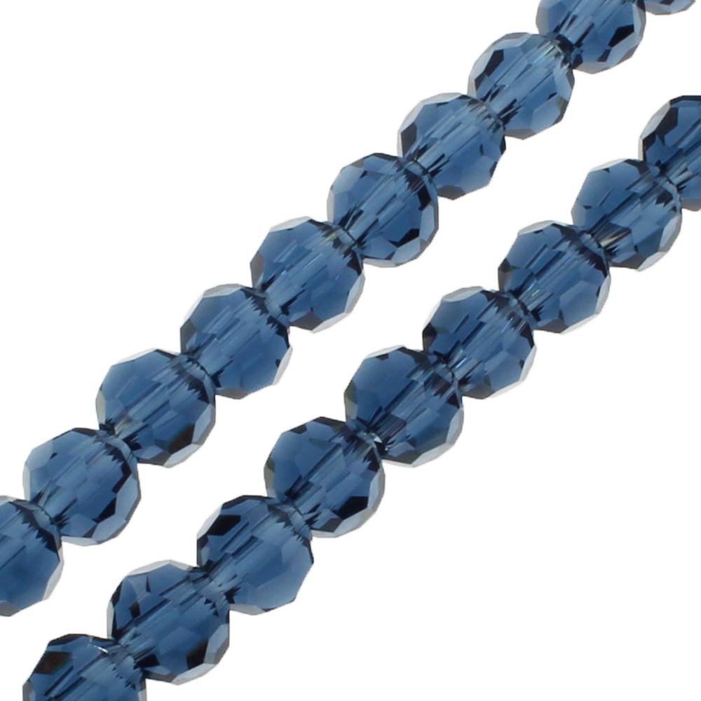 Crystal Round Beads 4mm - Sapphire Blue
