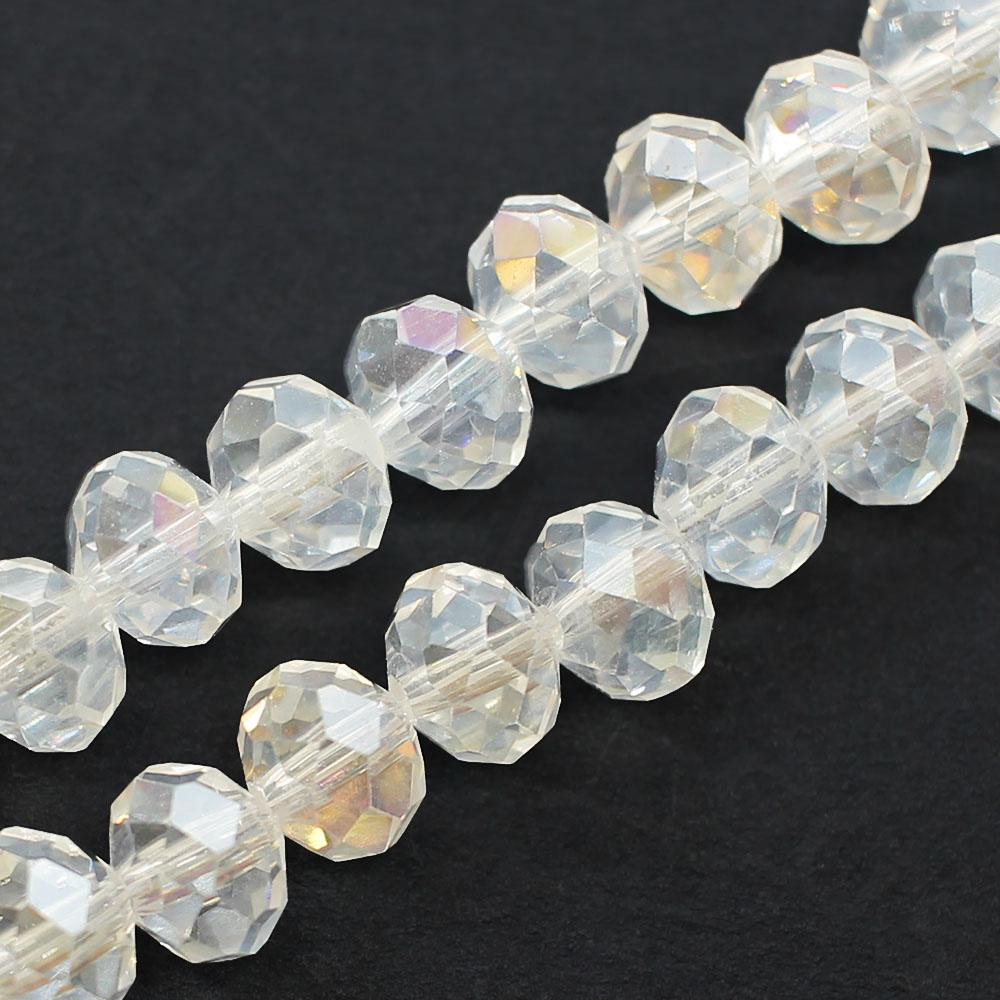 Crystal Rondelle 6x8mm - Clear AB 70pcs
