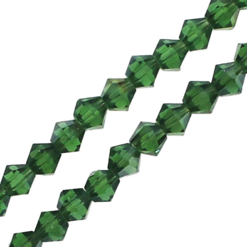 Crystal Bicone 4mm - Emerald