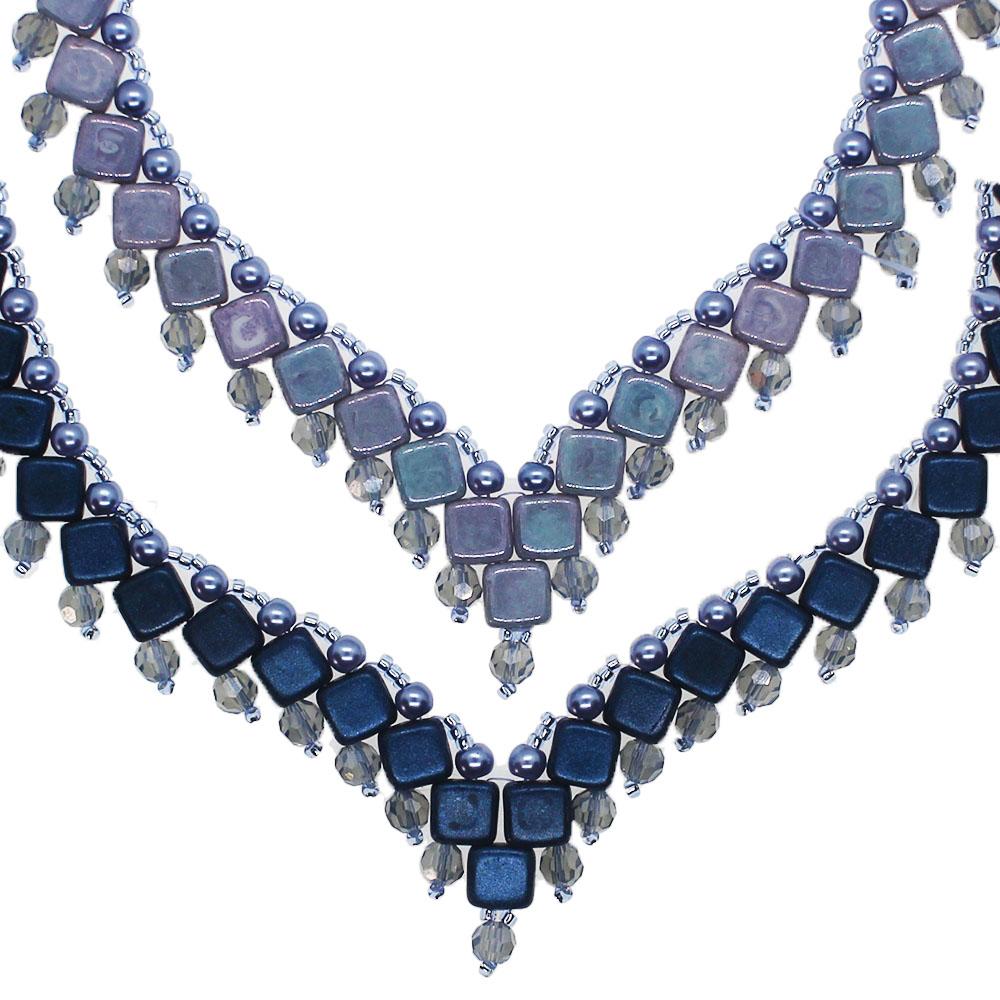 Tiffany Tile Necklaces - Blue Amethyst