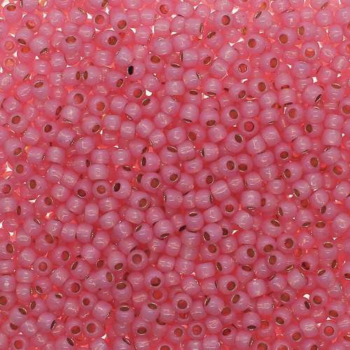 Toho Size 6 Seed Beads 10g - Silver Lined Milky Mauve