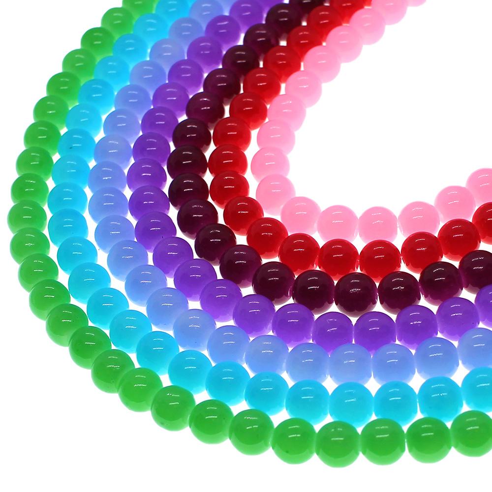 Luster Glass Bead 6mm Beads 6 Strings