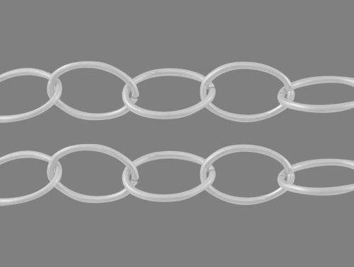 Chain Silver Colour - Oval 18x12mm