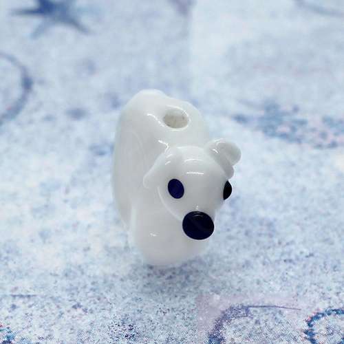 Lampwork Christmas Bead - Polar Bear