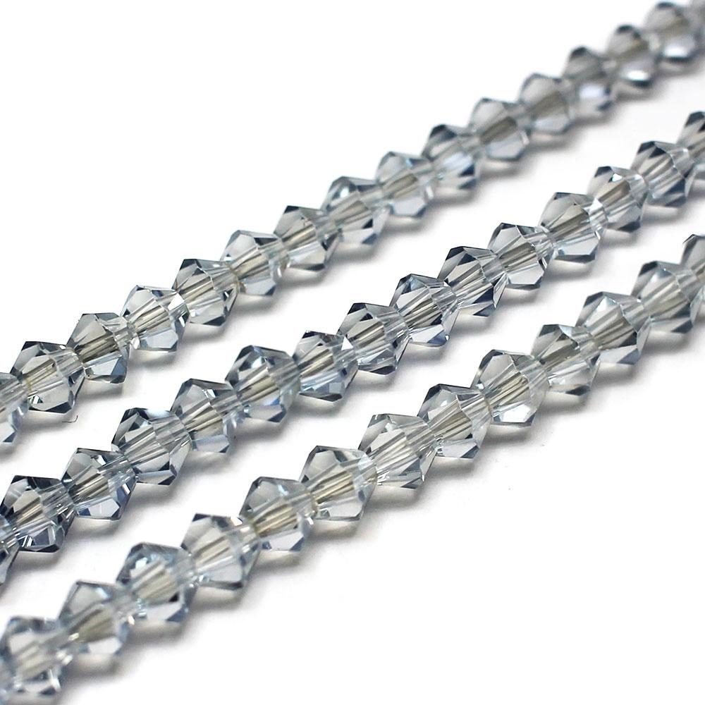 Premium Crystal 4mm Bicone Beads - Light Sapphire