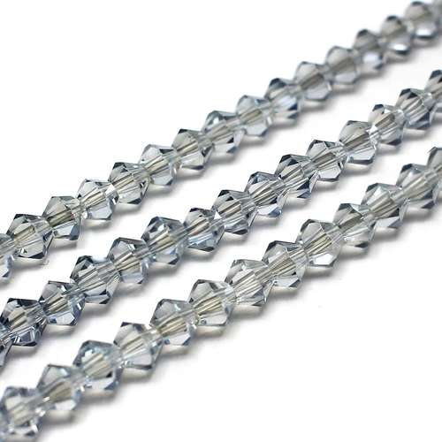 4mm crystal bicone beads light sapphire — faceted for jewelry making and beadwork