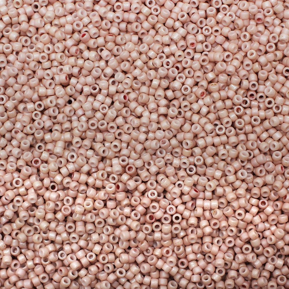 Toho Size 15 Seed Beads 10g - Opaque Pastel Frosted Shrimp