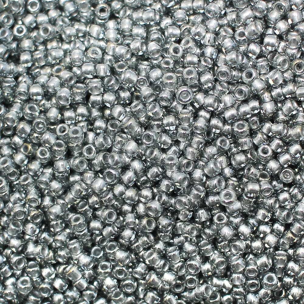 Toho Size 11 Seed Beads 10g - Silver Black Diamond