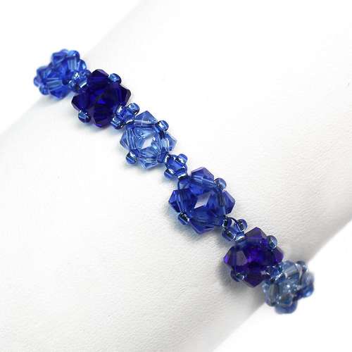 Pixie Bracelet Kit blue - makes 3 bracelet making kit — DIY set with beads and instructions for creating handmade jewelry