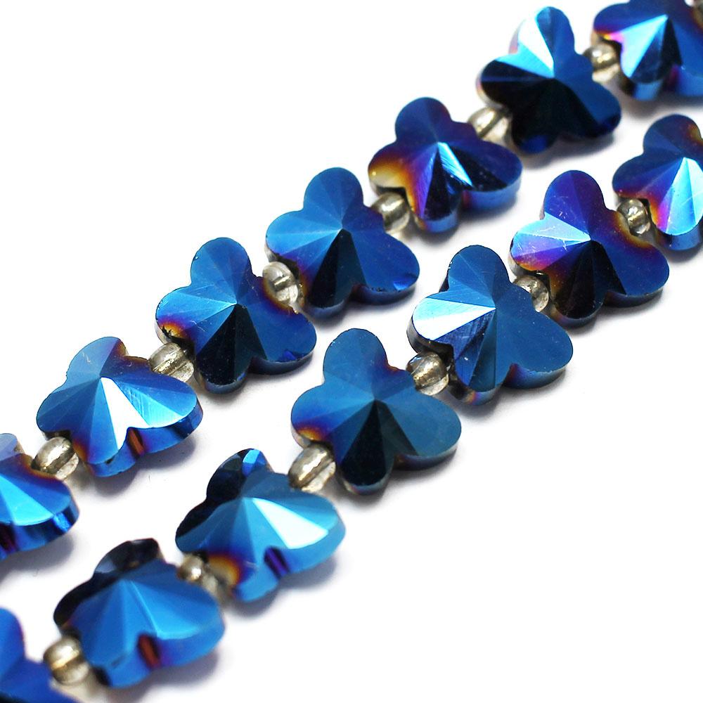 Crystal Butterflies 14x11mm - Blue Iris