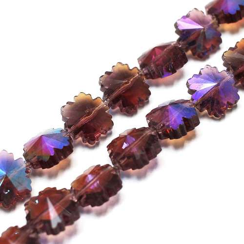 12mm crystal beads amethyst ab 13x12mm — AB finish, faceted for jewelry making and beadwork