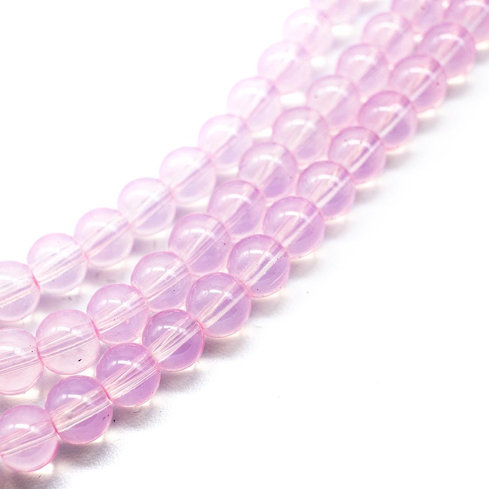 Milky Glass Beads 6mm - Opal Light Pink
