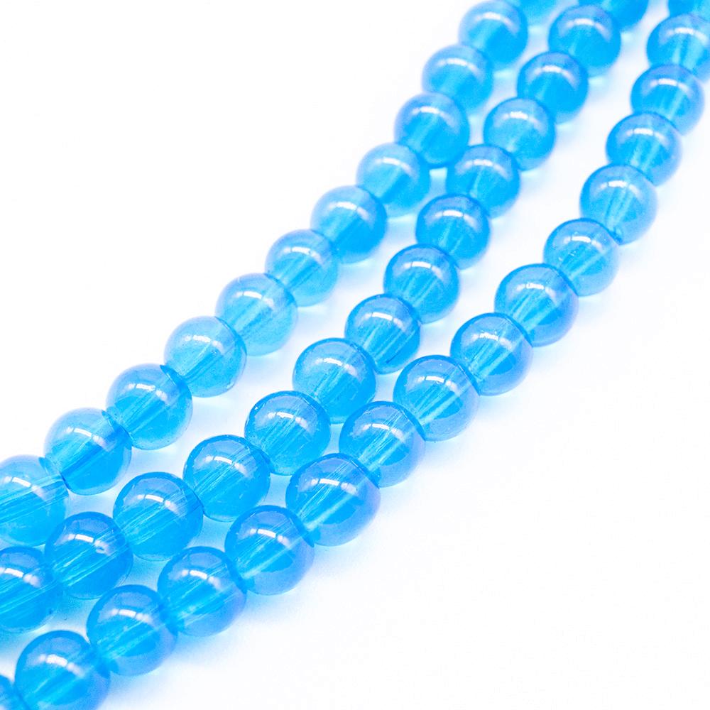 Milky Glass Beads 6mm - Turquoise