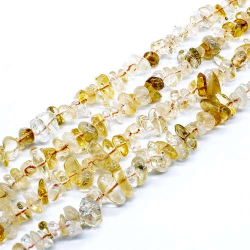 resin druzy bead citrine 32" string — sparkling cabochon-style stone ideal for jewelry making, pendants, and craft designs