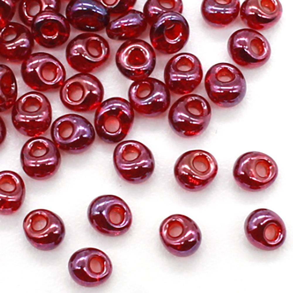 Toho Magatama Beads 3mm 10g - Gold-Luster Raspberry