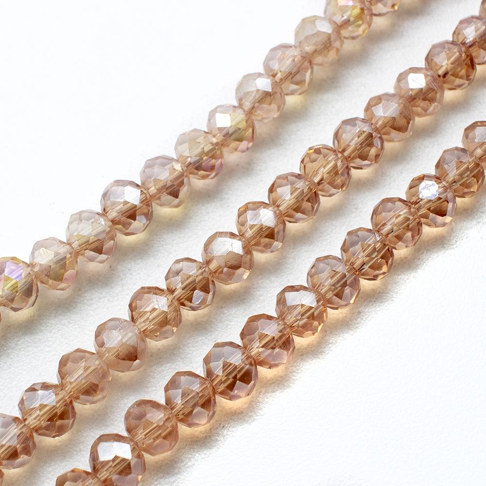 Crystal Rondelle 3x4mm - Champagne AB 130pcs