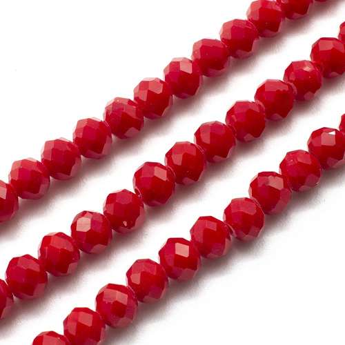 6mm crystal beads blood red, pack of 100 — faceted for jewelry making and beadwork