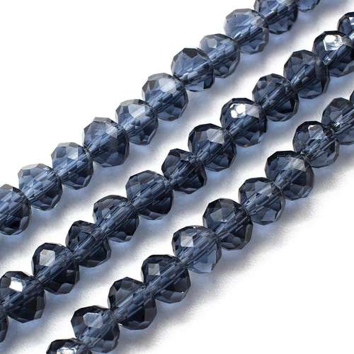 6mm crystal beads sapphire blue, pack of 100 — faceted for jewelry making and beadwork