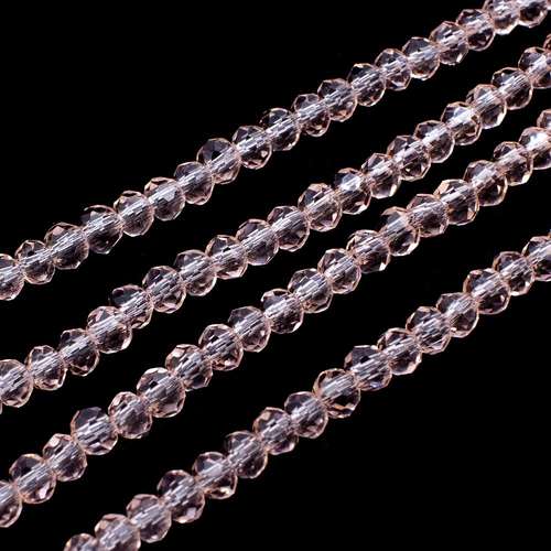 3mm crystal beads salmon pink — faceted for jewelry making and beadwork