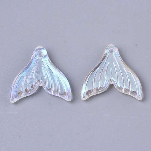 Mermaid Tail 19mm glass Crystal AB 8pcs