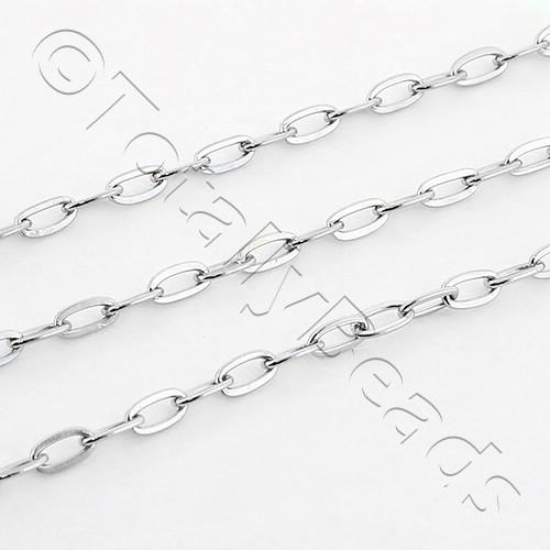 Stainless Steel Chain Flat Oval 3mm