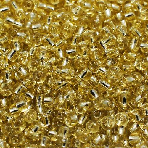 size 6 FGB glass seed beads buttercream — 50g pack, ideal for bead weaving, embroidery, and jewelry making