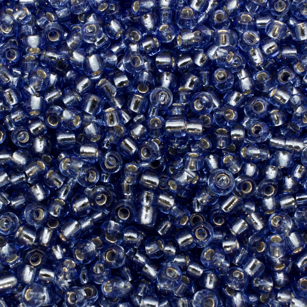 FGB Seed Bead Size 8 - Silver Lined Sapphire 50g