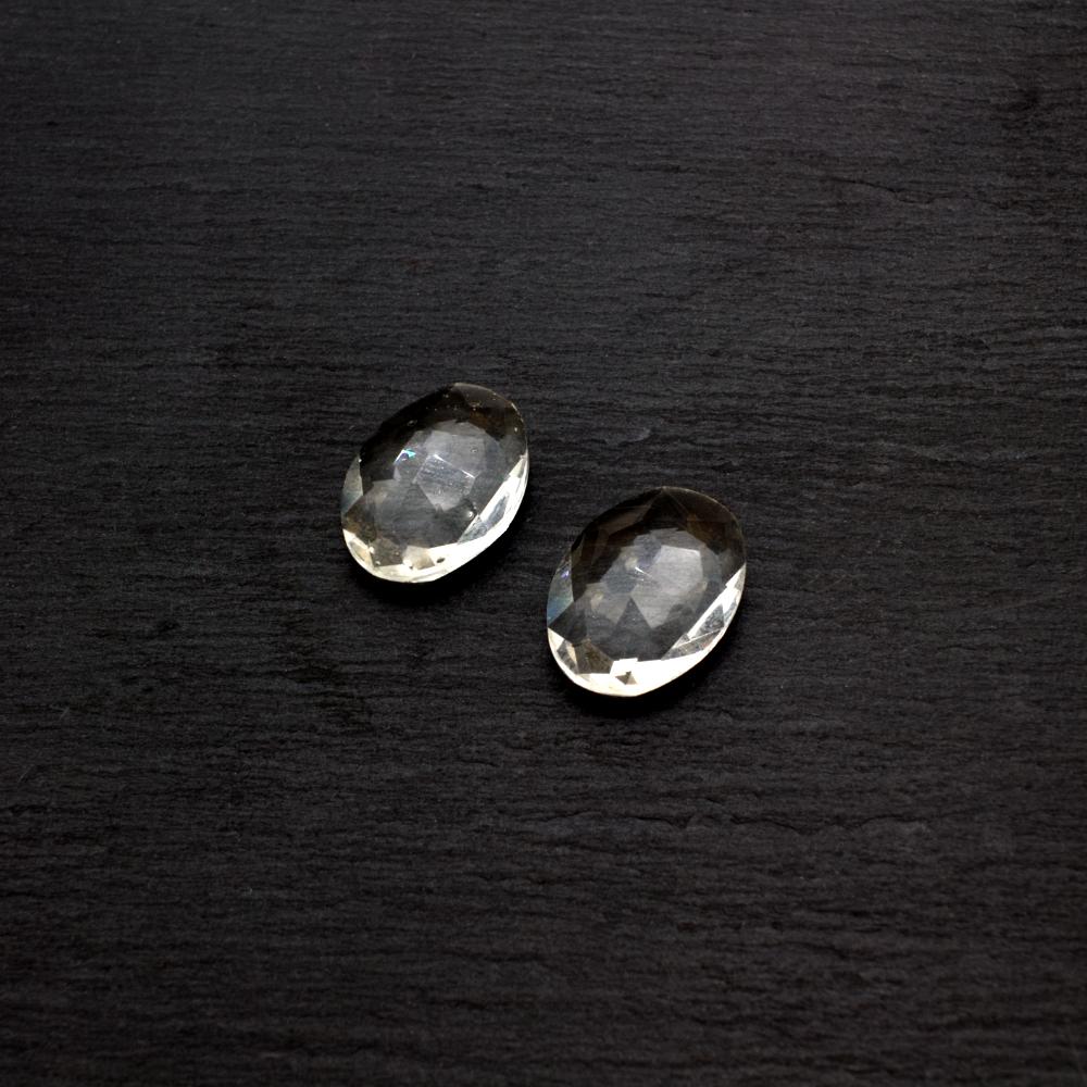 Glass Clear Small Oval 18x13mm