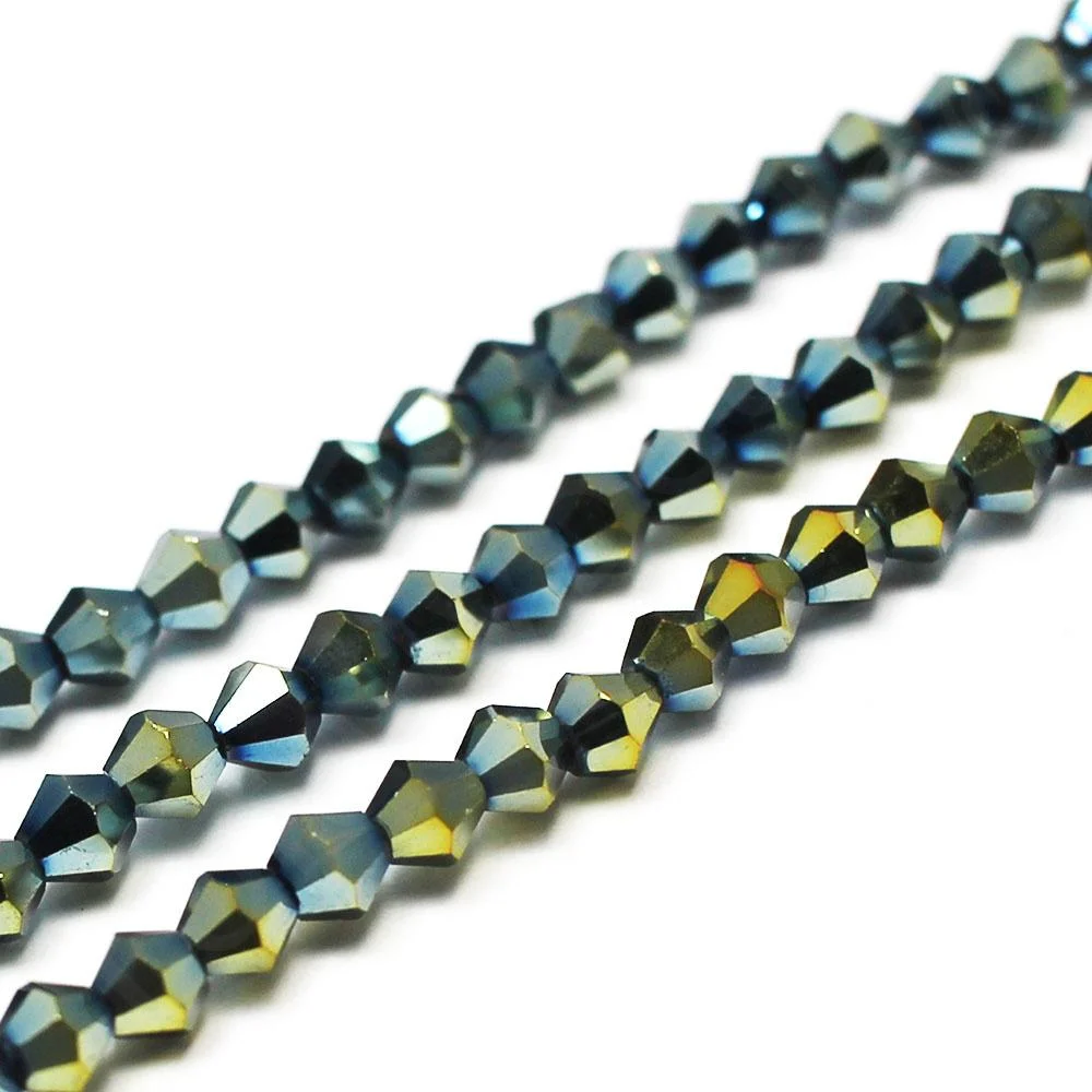 Value Crystal Bicone's - Green Iris - 600 Beads