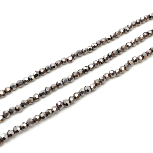 4mm crystal beads charcoal — faceted for jewelry making and beadwork