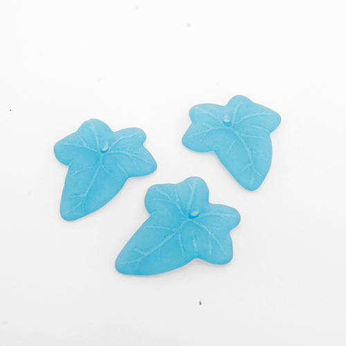 Lucite Leaf Small - Aqua - 35 pcs