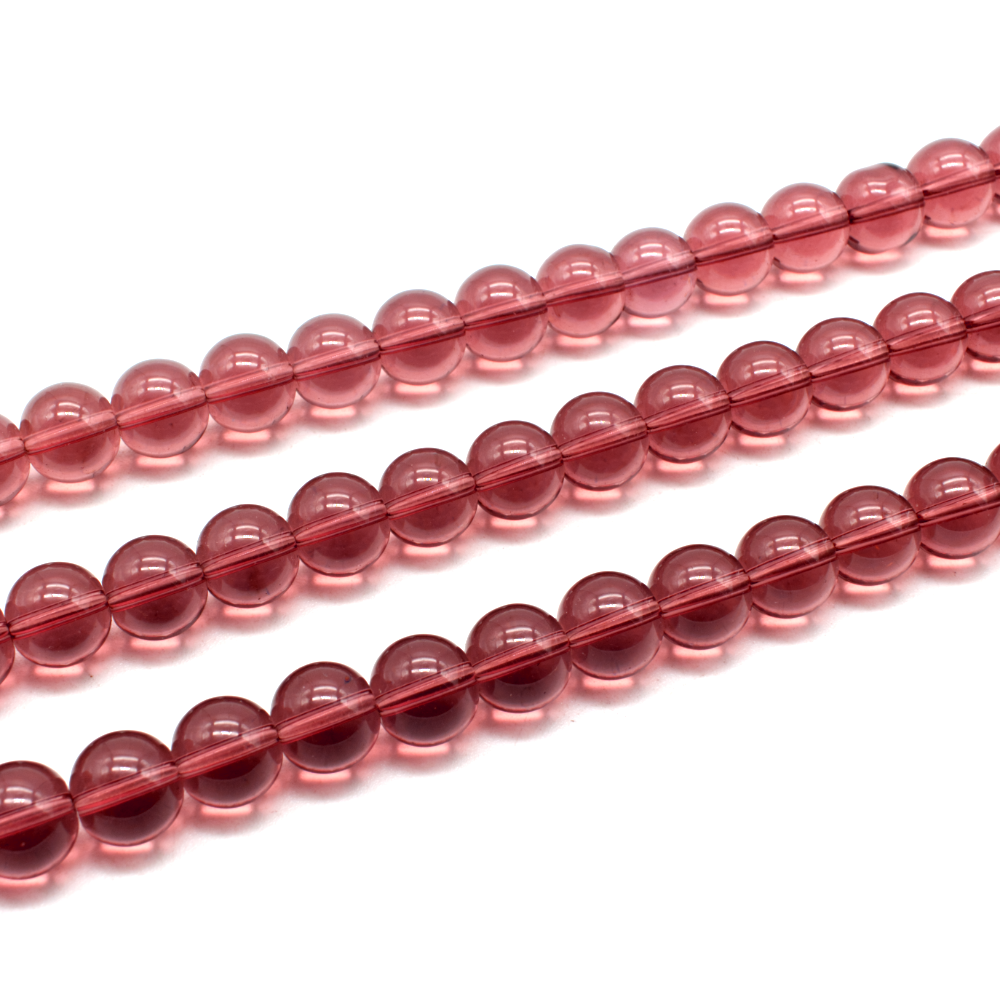 Glass Beads 10mm Round - Amethyst