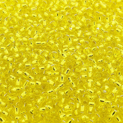 Toho Size 11 Seed Beads 10g - Silver Lined Lemon
