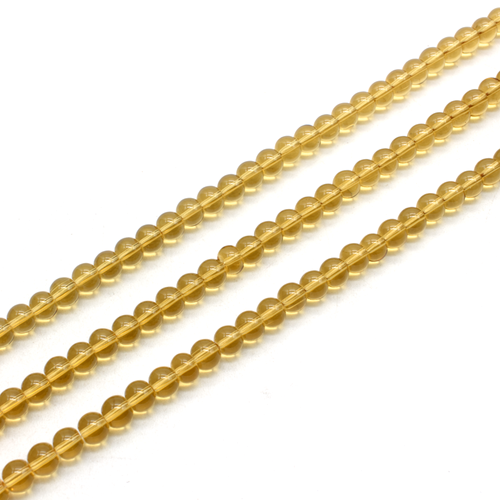 Glass Round 6mm - Yellow