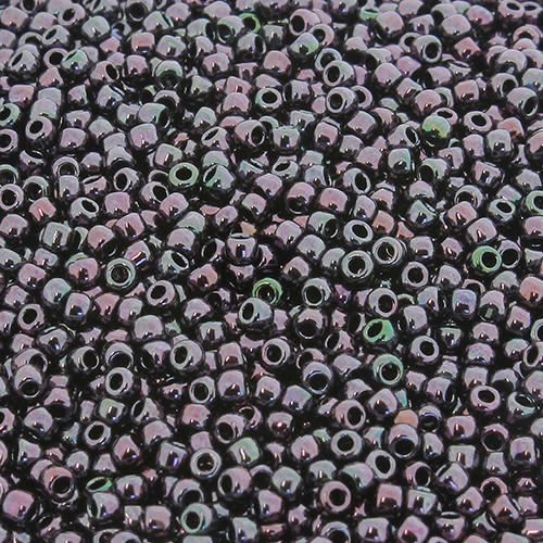 Toho Size 11 Seed Beads 10g - Metallic Amethyst Gun Metal