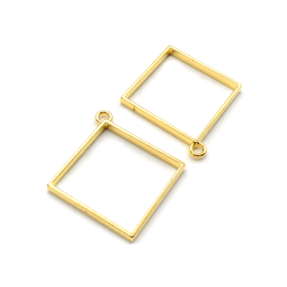 Pendant Frame Diamond 39mm Gold