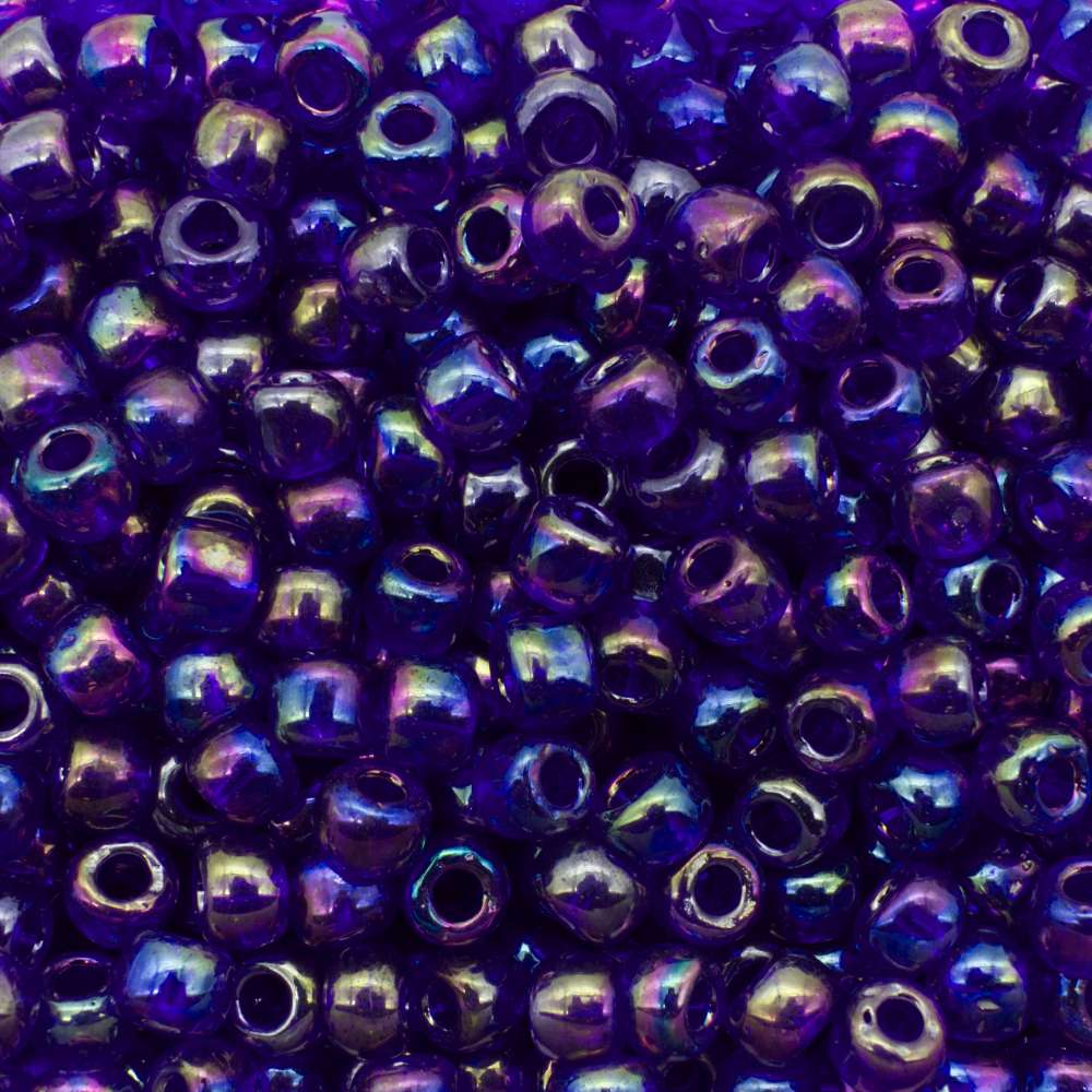 Toho Size 3 Seed Beads 10g - Trans Rainbow Cobalt
