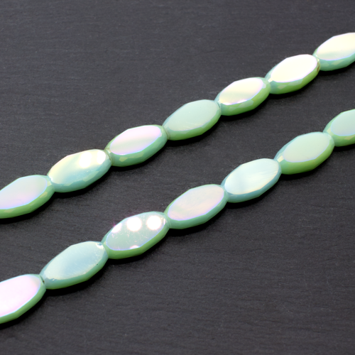 5mm crystal beads opq. mint — faceted for jewelry making and beadwork