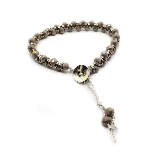 Criss Cross Silver jewelry making kit — DIY set with beads and instructions for creating handmade jewelry