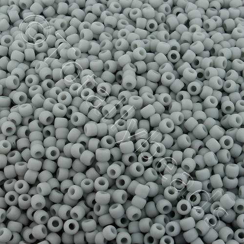 Toho Size 11 Seed Beads 10g - Opaque Frosted Grey