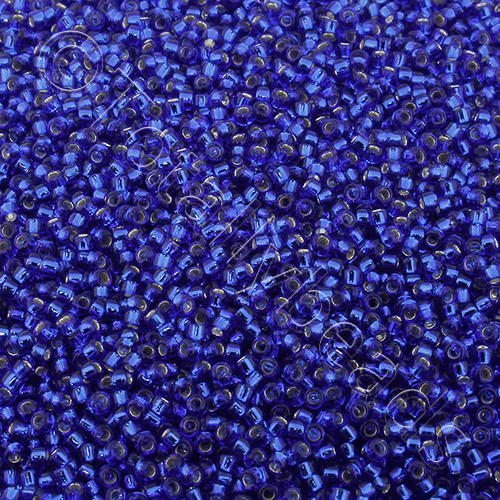 Toho Size 15 Seed Beads 10g - Silver Lined Cobalt