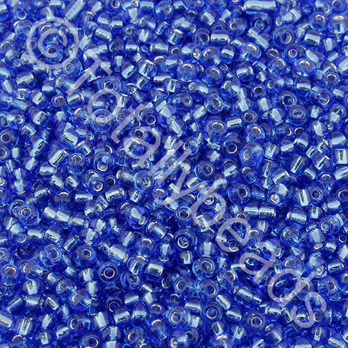 Seed Beads Silver Lined  Blue - Size 11 100g