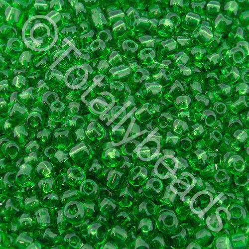 Seed Beads Transparent  Green - Size 11 100g