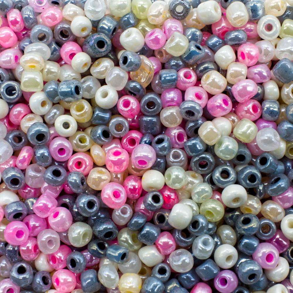 Seed Beads Pearl Shine Mixed - Size 6 100g