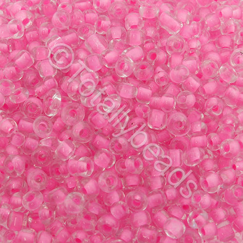 Seed Beads Colour Lined  Pink - Size 8