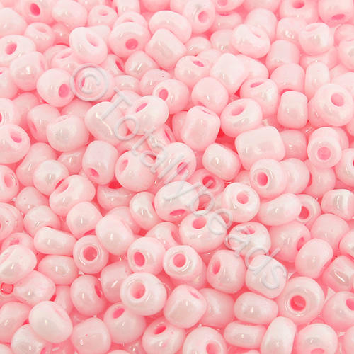 Seed Beads Opaque  Pink - Size 6 100g