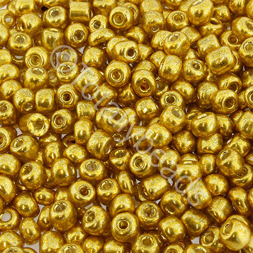 Seed Beads Metallic  Gold - Size 6 100g